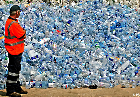 landfill water bottles junk removal